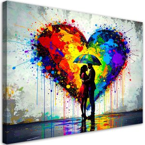Obraz do salonu sypialni, Para Miłość Serce Abstrakcja Street Art 120×80 779568 Obraz do salonu sypialni, Para Miłość Serce Abstrakcja Street Art 120×80 779568