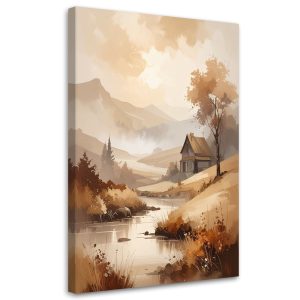 Obraz do salonu sypialni, Pastelowy Pejzaż Gór i Drzew Rustykalny 30×45 886819 Obraz do salonu sypialni, Pastelowy Pejzaż Gór i Drzew Rustykalny 30×45 886819