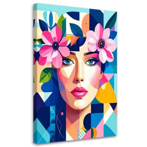 Obraz do salonu sypialni, Portret Kobiety inspirowany bauhausem 20×30 889273 Obraz do salonu sypialni, Portret Kobiety inspirowany bauhausem 20×30 889273