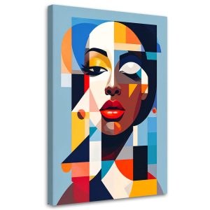Obraz do salonu sypialni, Portret Kobiety w stylu Bauhaus 30×45 884036 Obraz do salonu sypialni, Portret Kobiety w stylu Bauhaus 30×45 884036