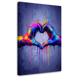 Obraz do salonu sypialni, Ręce Miłość Street art Graffiti 40×60 780700 Obraz do salonu sypialni, Ręce Miłość Street art Graffiti 40×60 780700