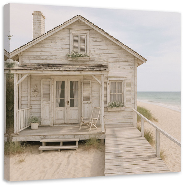Obraz do salonu sypialni w stylu Shabby Chic, Dom na plaży 60x60 778564