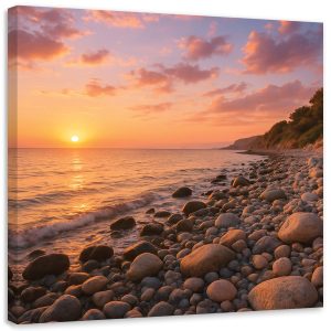Obraz do salonu sypialni, Zachód słońca Plaża Krajobraz 50×50 780962 Obraz do salonu sypialni, Zachód słońca Plaża Krajobraz 50×50 780962