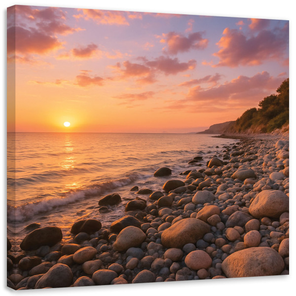 Obraz do salonu sypialni, Zachód słońca Plaża Krajobraz 50x50 780962