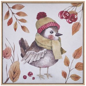 Obraz druk płótno ptak 63×63 cm wielokolorowy 169210 Obraz druk płótno ptak 63×63 cm wielokolorowy 169210