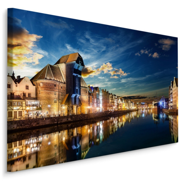 Obraz Gdańska Panorama Nocą 70x50cm 106841