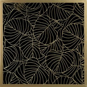 Obraz Glamour LILI2 53×53 cm – Złote Liście 723194