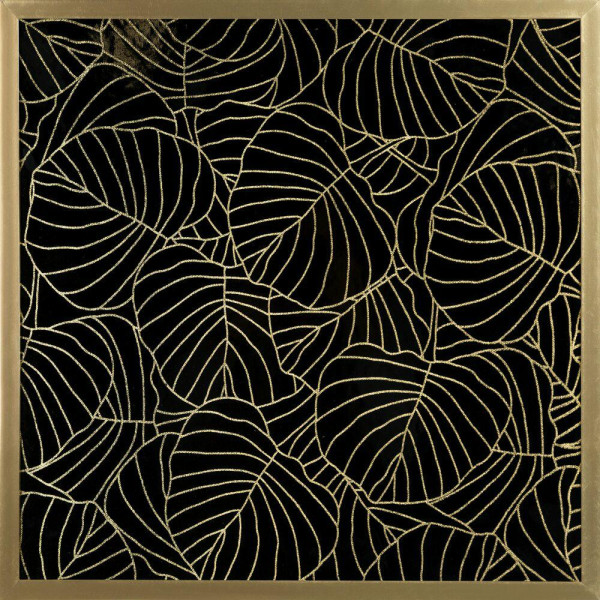 Obraz Glamour LILI2 53x53 cm - Złote Liście 723194