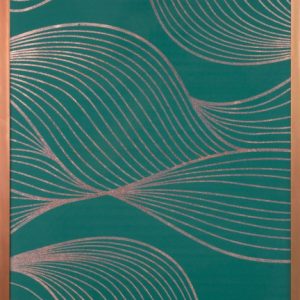 Obraz glamour SALVIA 53×73 zielony + miedziany 990001