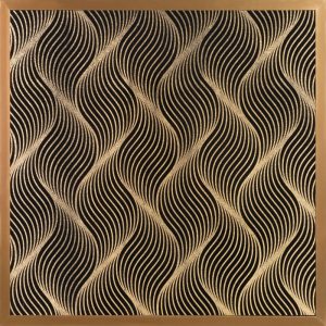 Obraz glamour VICTORIA 53×53 czarny + złoty 990030