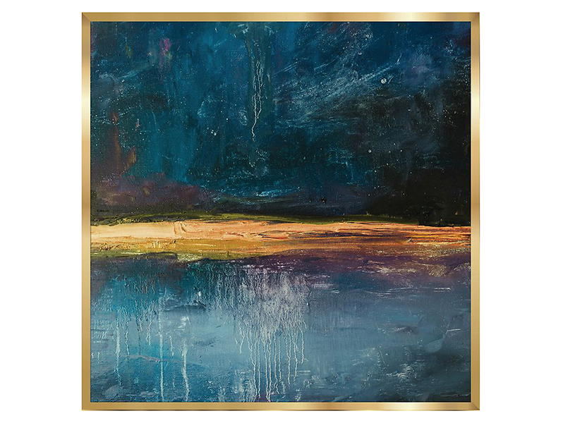 Obraz Gold Cyan 70x70 cm 27584