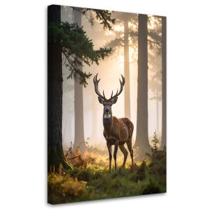 Obraz Jeleń las we mgle krajobraz do salonu sypialni kuchni biura 20×30 996083 Obraz Jeleń las we mgle krajobraz do salonu sypialni kuchni biura 20×30 996083