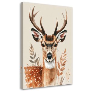 Obraz Jeleń zwierzęta leśne beżowy do pokoju dziecka niemowlaka 30×45 996156 Obraz Jeleń zwierzęta leśne beżowy do pokoju dziecka niemowlaka 30×45 996156