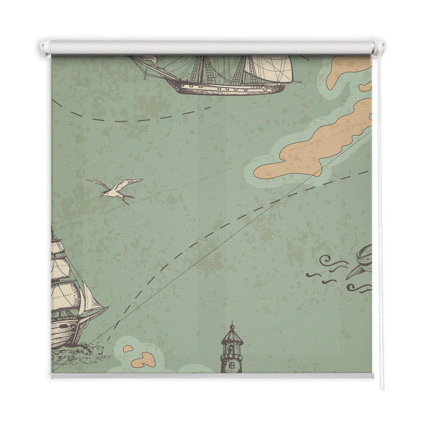 Roleta wewnętrzna - 120x240 cm -Mapa Oceanu 467038
