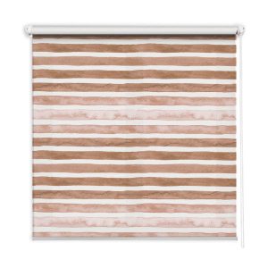 Roleta wewnętrzna – 130×180 cm -Brązowe Malowane Paski 468017 Roleta wewnętrzna – 130×180 cm -Brązowe Malowane Paski 468017