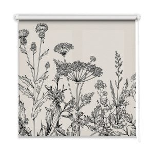 Roleta wewnętrzna – 60×180 cm -Szare Kwiaty 467777 Roleta wewnętrzna – 60×180 cm -Szare Kwiaty 467777