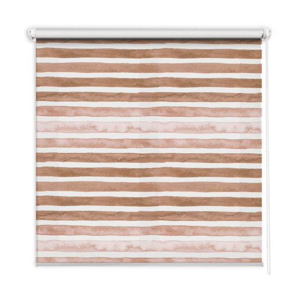 Roleta wewnętrzna - 70x180 cm -Brązowe Malowane Paski 467723