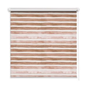 Roleta wewnętrzna – 80×180 cm -Brązowe Malowane Paski 468341 Roleta wewnętrzna – 80×180 cm -Brązowe Malowane Paski 468341