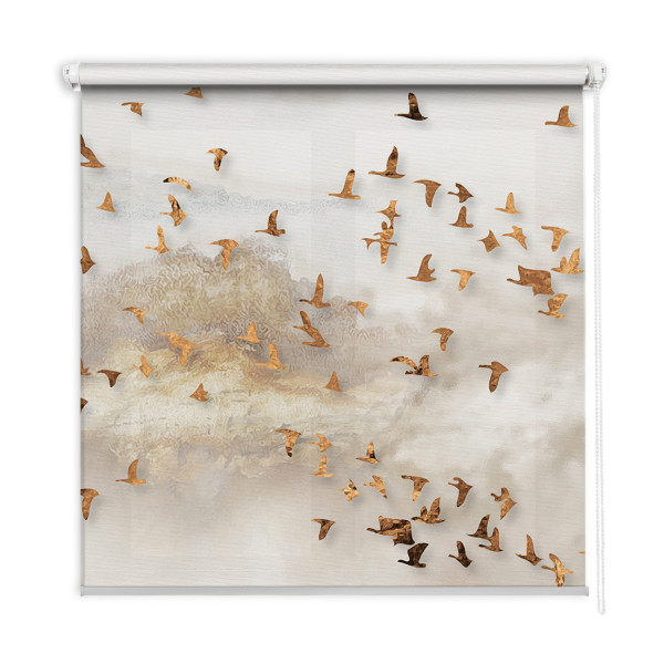 Roleta wewnętrzna - 80x240 cm -Stado Ptaków 468368