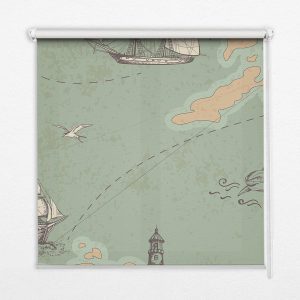 Roleta zaciemniająca wewnętrzna – 150×140 cm – Mapa Oceanu 468531 Roleta zaciemniająca wewnętrzna – 150×140 cm – Mapa Oceanu 468531