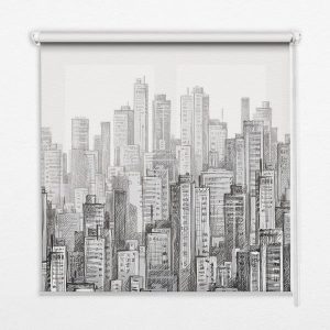 Roleta zaciemniająca wewnętrzna – 150×240 cm – Miasto 468382 Roleta zaciemniająca wewnętrzna – 150×240 cm – Miasto 468382