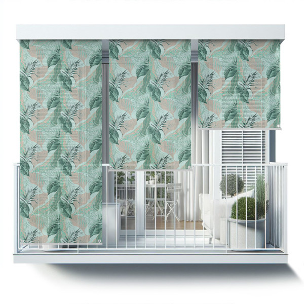Roleta zewnętrzna - 100x180 cm -Liście w tropikalnym wzorze 466916