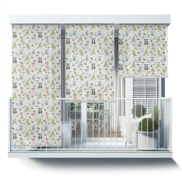 Roleta zewnętrzna - 100x290 cm -Zwierzęta w lesie 466927