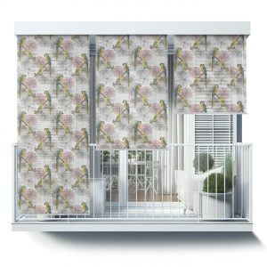 Roleta zewnętrzna – 140×180 cm -Papugi i kwiaty 466669 Roleta zewnętrzna – 140×180 cm -Papugi i kwiaty 466669