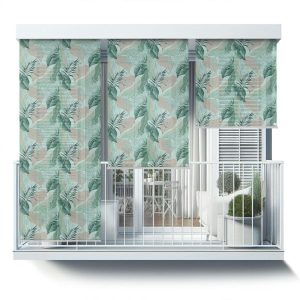 Roleta zewnętrzna – 140×290 cm -Liście w tropikalnym wzorze 466920