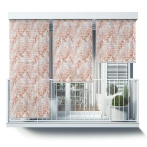 Roleta zewnętrzna – 150×290 cm -Pastelowe liście 471011