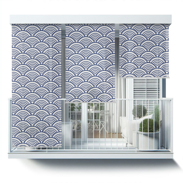 Roleta zewnętrzna - 50x180 cm -Wzór w stylu japońskim 466638