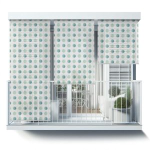 Roleta zewnętrzna – 50×290 cm -Kropki w dwóch kolorach 466736 Roleta zewnętrzna – 50×290 cm -Kropki w dwóch kolorach 466736