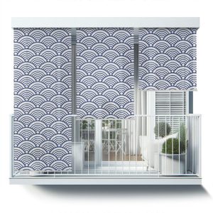 Roleta zewnętrzna – 50×290 cm -Wzór w stylu japońskim 466611 Roleta zewnętrzna – 50×290 cm -Wzór w stylu japońskim 466611