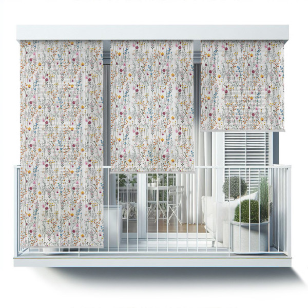 Roleta zewnętrzna - 60x180 cm -Kolorowa kwiatowa łąka 466807