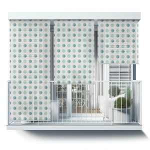 Roleta zewnętrzna – 60×290 cm -Kropki w dwóch kolorach 466784 Roleta zewnętrzna – 60×290 cm -Kropki w dwóch kolorach 466784