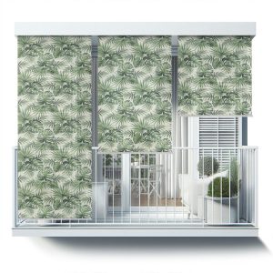 Roleta zewnętrzna – 60×290 cm -Liście tropikalnych roślin 466940 Roleta zewnętrzna – 60×290 cm -Liście tropikalnych roślin 466940