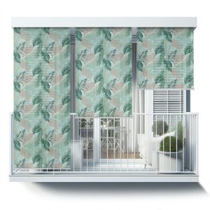 Roleta zewnętrzna – 60×290 cm -Liście w tropikalnym wzorze 466566 Roleta zewnętrzna – 60×290 cm -Liście w tropikalnym wzorze 466566