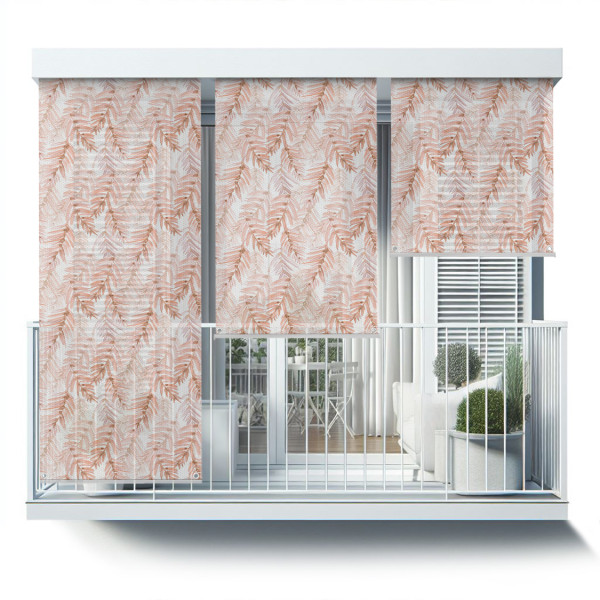 Roleta zewnętrzna - 60x290 cm -Pastelowe liście 471030
