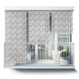 Roleta zewnętrzna – 80×180 cm -Kwiaty i liście wzór 466607 Roleta zewnętrzna – 80×180 cm -Kwiaty i liście wzór 466607