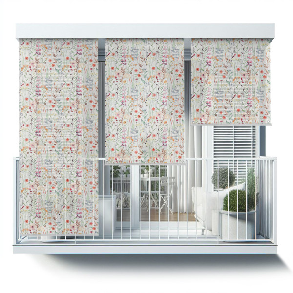 Roleta zewnętrzna - 80x290 cm -Kolorowa polna łąka 466789