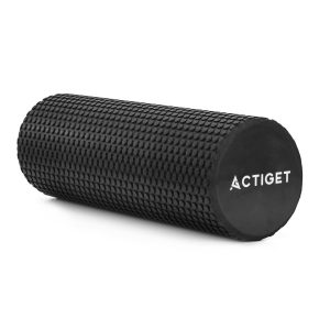 Roller fitness do masażu ciała Actiget masażer piankowy wałek miękki czarny 917225 Roller fitness do masażu ciała Actiget masażer piankowy wałek miękki czarny 917225