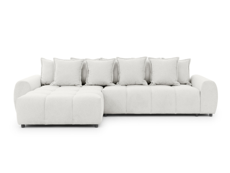 Ropez Albane narożnik L bez funkcji lewy tkanina Aragon 01 biały 957438