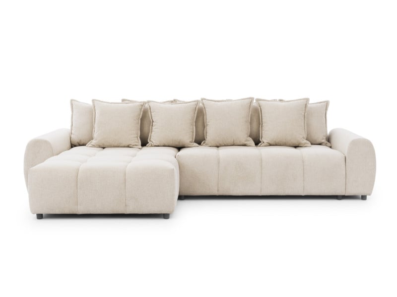 Ropez Albane narożnik L bez funkcji lewy tkanina Aragon 03 kremowy 957436