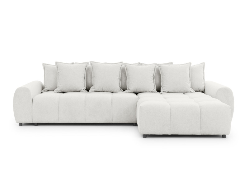 Ropez Albane narożnik L bez funkcji prawy tkanina Aragon 01 biały 957433