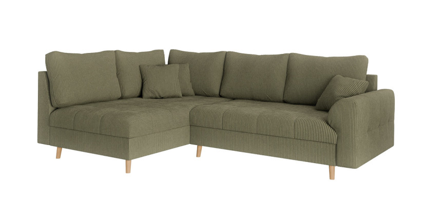 Ropez Ariella narożnik lewy pikowany sztruks khaki 304632