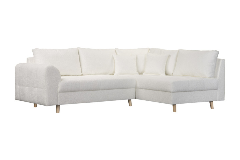 Ropez Ariella narożnik prawostronny pikowany plusz krem 160382