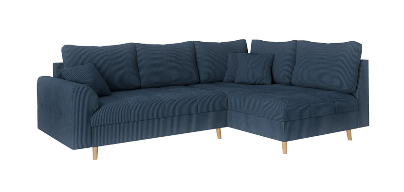 Ropez Ariella narożnik prawy pikowany sztruks granatowy 304634