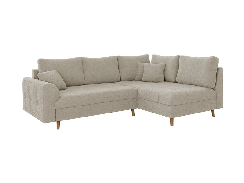 Ropez Ariella narożnik prawy wysokie nóżki boucle krem 304657