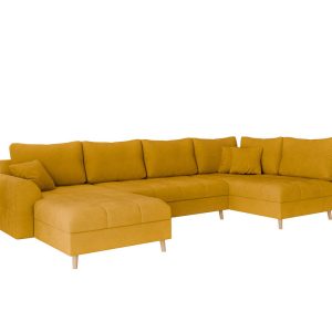 Ropez Ariella narożnik U lewy pikowany mikrofibra musztarda 304567 Ropez Ariella narożnik U lewy pikowany mikrofibra musztarda 304567