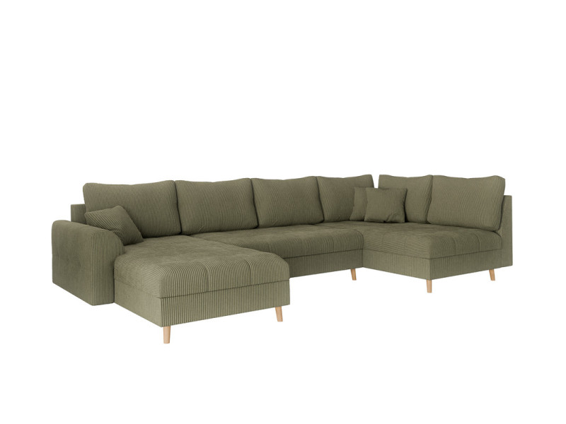 Ropez Ariella narożnik U lewy pikowany sztruks khaki 304579